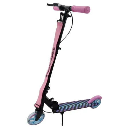 Детский самокат Raven Pastelle Black/Pink 145мм с ручным тормозом и передним