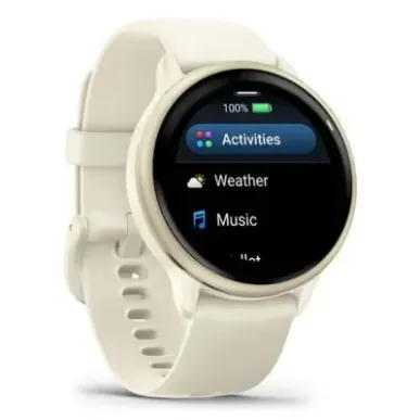 Garmin vívoactive 6 3.05 cm (1.2") AMOLED 42 mm Digital 390 x 390 pixels Touchscreen White Wi-Fi GPS (satellite)