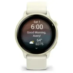 Garmin vívoactive 6 3.05 cm (1.2") AMOLED 42 mm Digital 390 x 390 pixels Touchscreen White Wi-Fi GPS (satellite)