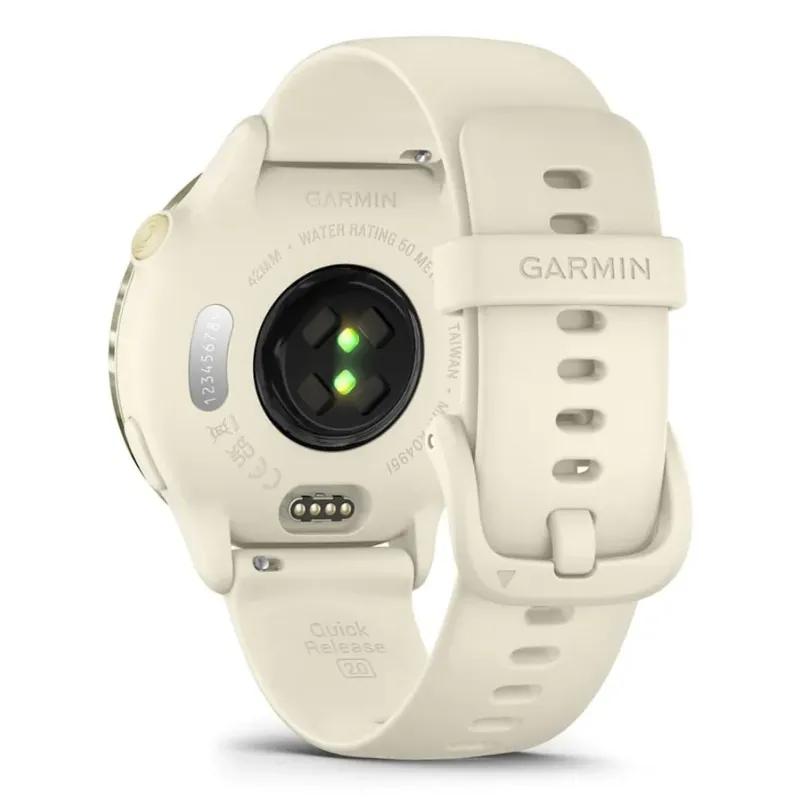 Garmin vívoactive 6 3.05 cm (1.2") AMOLED 42 mm Digital 390 x 390 pixels Touchscreen White Wi-Fi GPS (satellite)