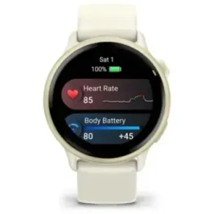 Garmin vívoactive 6 3.05 cm (1.2") AMOLED 42 mm Digital 390 x 390 pixels Touchscreen White Wi-Fi GPS (satellite)