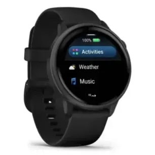 Garmin vívoactive 6 3.05 cm (1.2") AMOLED 42 mm Digital 390 x 390 pixels Touchscreen Black Wi-Fi GPS (satellite)
