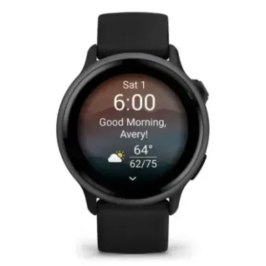 Garmin vívoactive 6 3.05 cm (1.2") AMOLED 42 mm Digital 390 x 390 pixels Touchscreen Black Wi-Fi GPS (satellite)