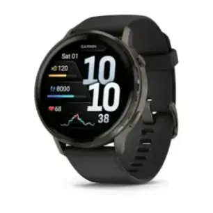 Garmin Venu 4 Smart Watch 45mm, GPS, Black with Dark Gray Silicone Band EU