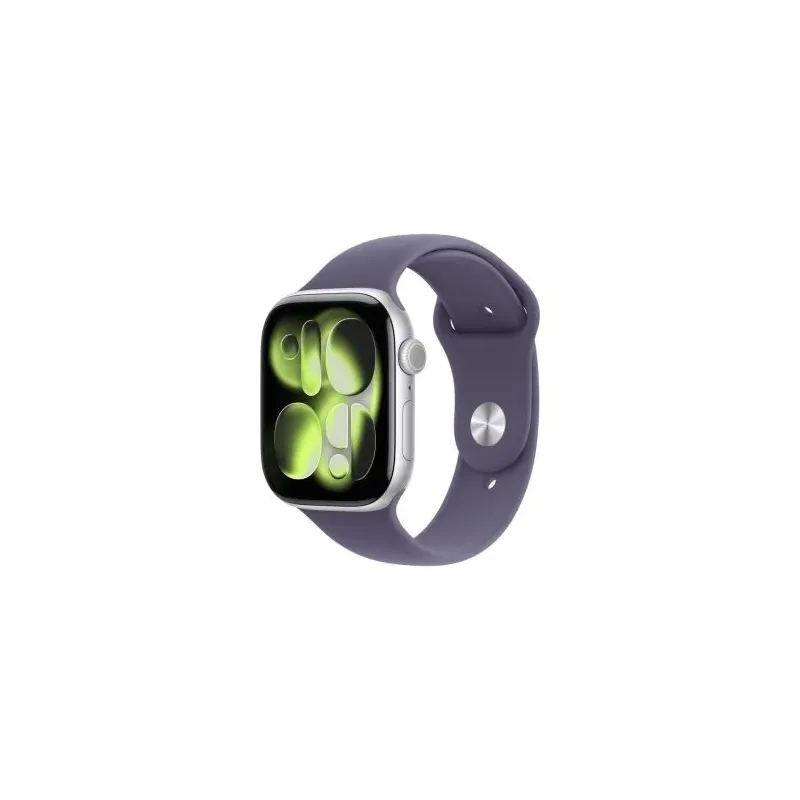 Apple Watch Series 11 (2025) GPS 46mm Silver Alu Case, Purple Fog Sport Band M/L EU MEVA4