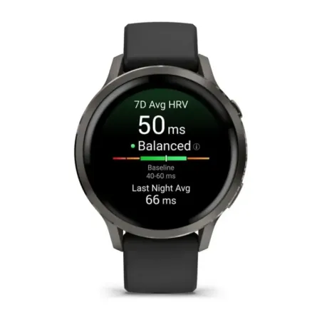 Garmin Venu 4 3.05 cm (1.2") AMOLED 41 mm Digital 390 x 390 pixels Touchscreen Black Wi-Fi GPS (satellite)