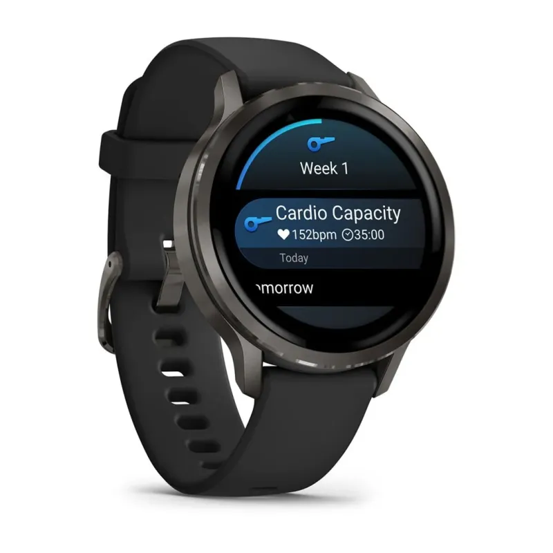 Garmin Venu 4 3.05 cm (1.2") AMOLED 41 mm Digital 390 x 390 pixels Touchscreen Black Wi-Fi GPS (satellite)
