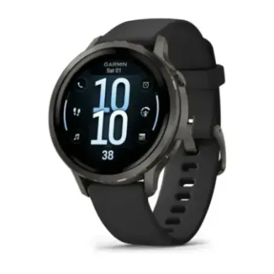 Garmin Venu 4 3.05 cm (1.2") AMOLED 41 mm Digital 390 x 390 pixels Touchscreen Black Wi-Fi GPS (satellite)