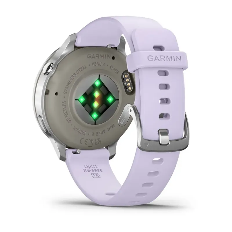 Garmin Venu 4 3.05 cm (1.2") AMOLED 41 mm Digital 390 x 390 pixels Touchscreen Silver Wi-Fi GPS (satellite)