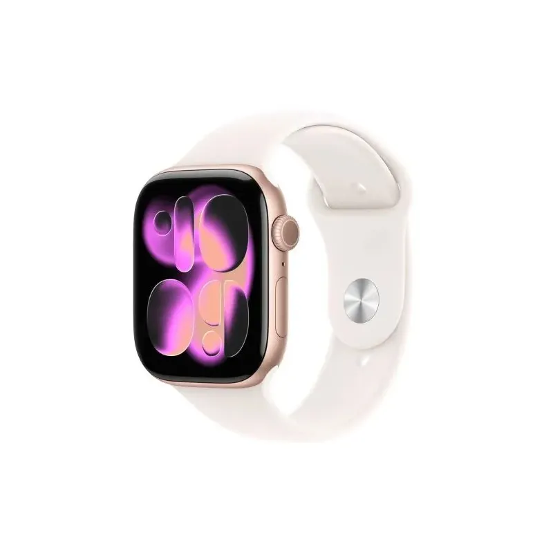 Apple Watch Series 11 (2025) GPS 46mm Rose Gold Alu Case, Light Blush Sport Band S/M EU MEV64