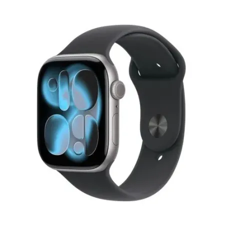 Apple Watch Series 11 (2025) GPS 46mm Space Gray Alu Case, Black Sport Band M/L EU MEV44
