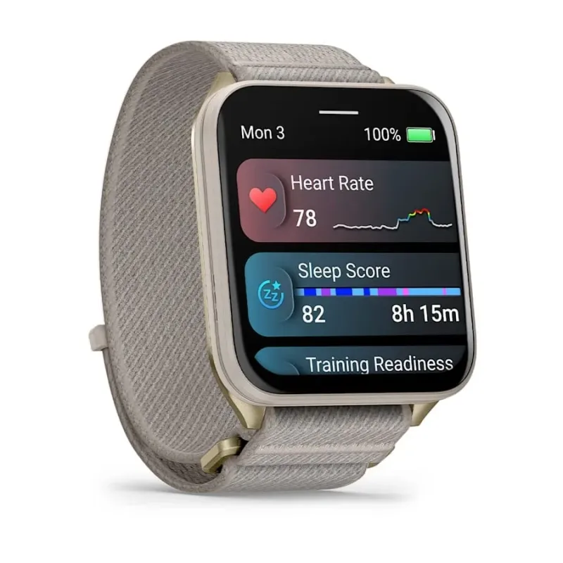 Garmin Venu X1 5.08 cm (2") AMOLED Digital 448 x 486 pixels Touchscreen Gold, Titanium Wi-Fi GPS (satellite)