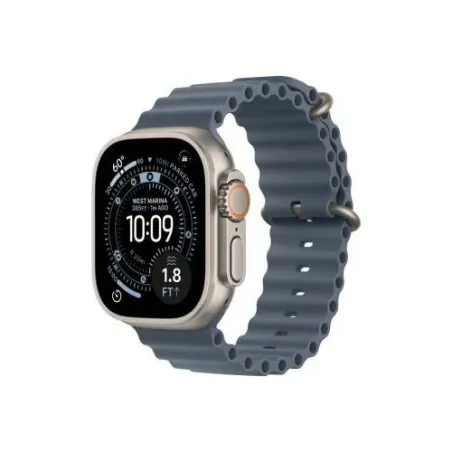 Apple Watch Ultra 3 (2025) GPS + Cellular 5G 49mm Natural Titanium Case with Anchor Blue Ocean Band EU MEWH4
