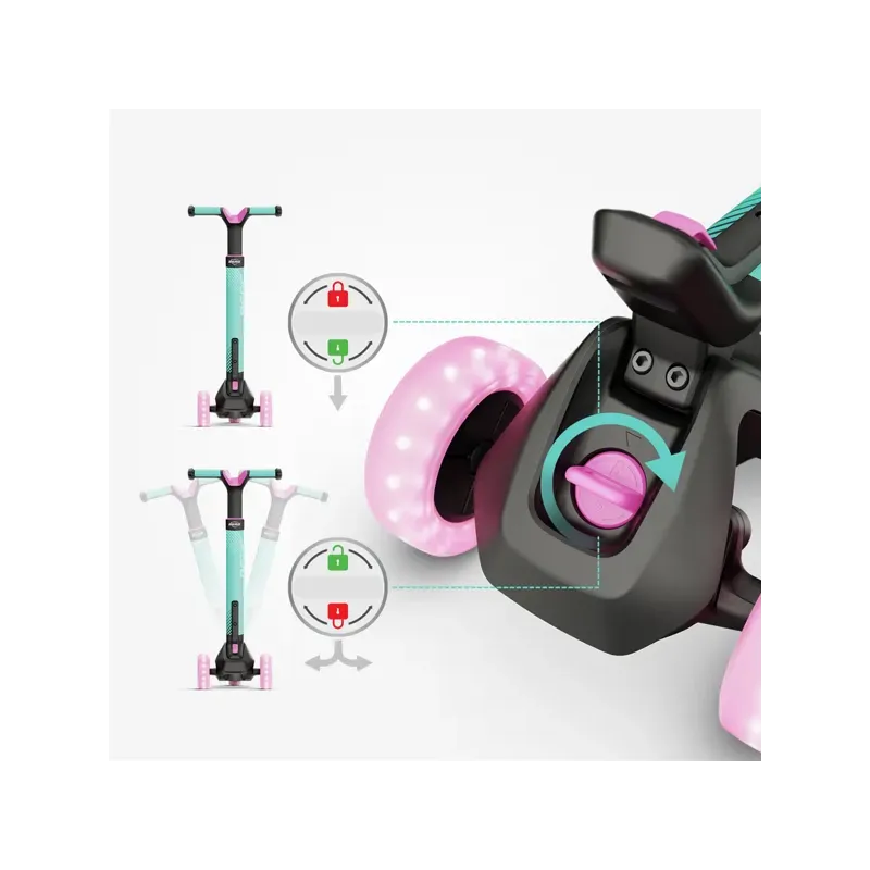 Самокат BERG Nexo LED – детский трёхколёсный самокат с LED колесами