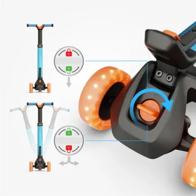 BERG Nexo LED – laste kolmerattaline tõuks LED esiratastega