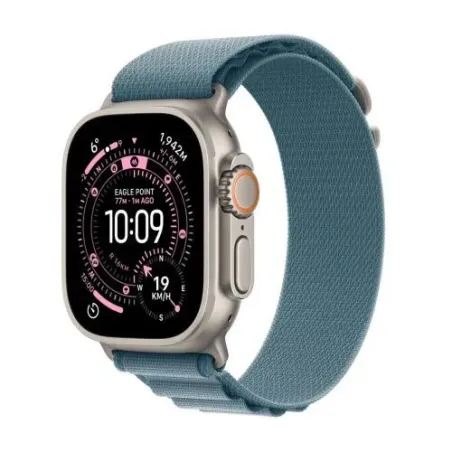 Apple Watch Ultra 3 (2025) GPS + Cellular 5G 49mm Natur Titanium Case with Light Blue/Alpine Loop M EU MEWM4