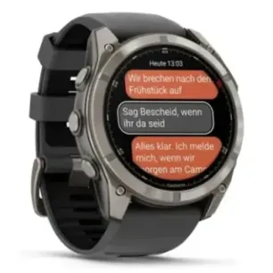 Garmin fēnix 8 Pro 3.56 cm (1.4") AMOLED 51 mm Digital 454 x 454 pixels Touchscreen Graphite, Titanium Wi-Fi GPS