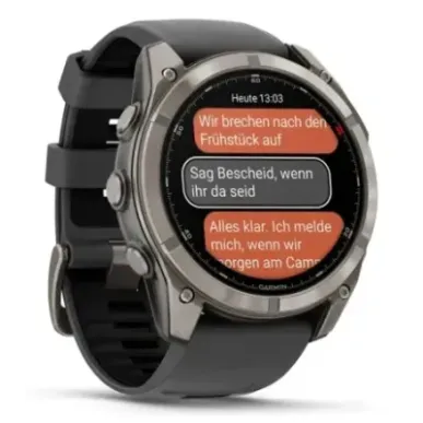 Garmin fēnix 8 Pro 3.56 cm (1.4") AMOLED 51 mm Digital 454 x 454 pixels Touchscreen Graphite, Titanium Wi-Fi GPS