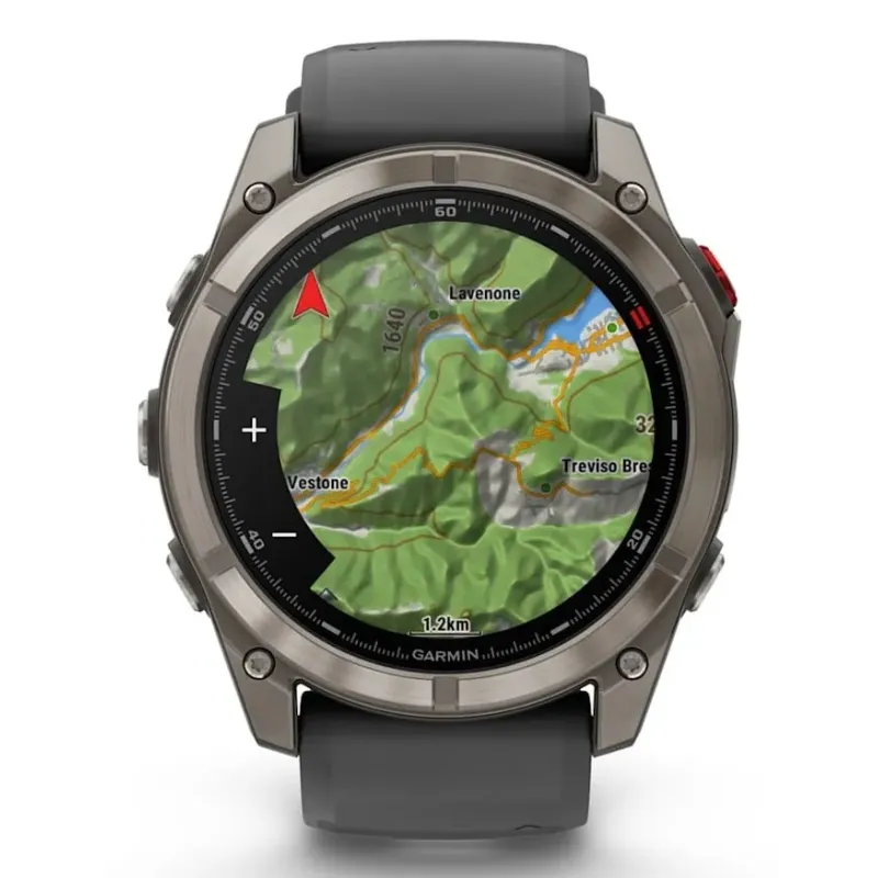 Garmin fēnix 8 Pro 3.56 cm (1.4") AMOLED 51 mm Digital 454 x 454 pixels Touchscreen Graphite, Titanium Wi-Fi GPS