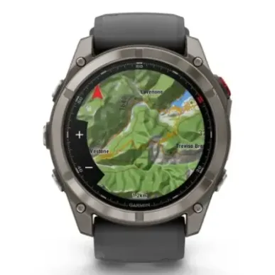 Garmin fēnix 8 Pro 3.56 cm (1.4") AMOLED 51 mm Digital 454 x 454 pixels Touchscreen Graphite, Titanium Wi-Fi GPS