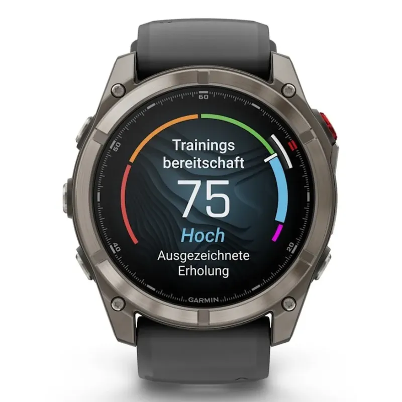 Garmin fēnix 8 Pro 3.56 cm (1.4") AMOLED 51 mm Digital 454 x 454 pixels Touchscreen Graphite, Titanium Wi-Fi GPS