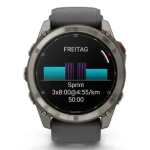 Garmin fēnix 8 Pro 3.56 cm (1.4") AMOLED 51 mm Digital 454 x 454 pixels Touchscreen Graphite, Titanium Wi-Fi GPS