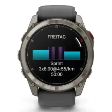 Garmin fēnix 8 Pro 3.56 cm (1.4") AMOLED 51 mm Digital 454 x 454 pixels Touchscreen Graphite, Titanium Wi-Fi GPS