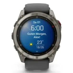 Garmin fēnix 8 Pro 3.56 cm (1.4") AMOLED 51 mm Digital 454 x 454 pixels Touchscreen Graphite, Titanium Wi-Fi GPS