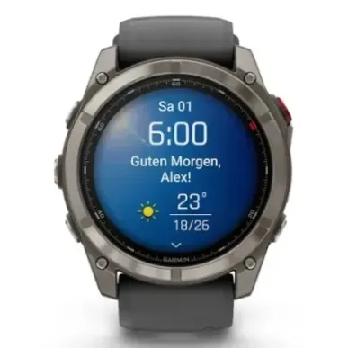 Garmin fēnix 8 Pro 3.56 cm (1.4") AMOLED 51 mm Digital 454 x 454 pixels Touchscreen Graphite, Titanium Wi-Fi GPS