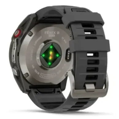 Garmin fēnix 8 Pro 3.56 cm (1.4") AMOLED 51 mm Digital 454 x 454 pixels Touchscreen Graphite, Titanium Wi-Fi GPS