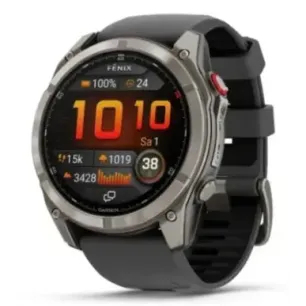 Garmin fēnix 8 Pro 3.56 cm (1.4") AMOLED 51 mm Digital 454 x 454 pixels Touchscreen Graphite, Titanium Wi-Fi GPS