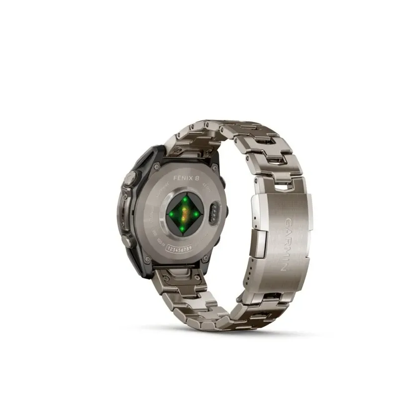 Garmin Fenix 8 3.56 cm (1.4") AMOLED 47 mm Digital 454 x 454 pixels Touchscreen Titanium Wi-Fi GPS (satellite)
