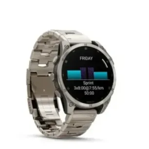 Garmin Fenix 8 3.56 cm (1.4") AMOLED 47 mm Digital 454 x 454 pixels Touchscreen Titanium Wi-Fi GPS (satellite)