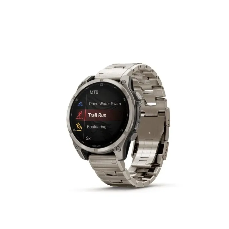 Garmin Fenix 8 3.56 cm (1.4") AMOLED 47 mm Digital 454 x 454 pixels Touchscreen Titanium Wi-Fi GPS (satellite)