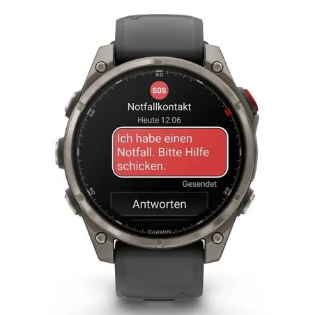 Garmin fēnix 8 Pro 3.56 cm (1.4") AMOLED 47 mm Digital 454 x 454 pixels Touchscreen Graphite, Titanium Wi-Fi GPS