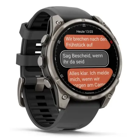 Garmin fēnix 8 Pro 3.56 cm (1.4") AMOLED 47 mm Digital 454 x 454 pixels Touchscreen Graphite, Titanium Wi-Fi GPS