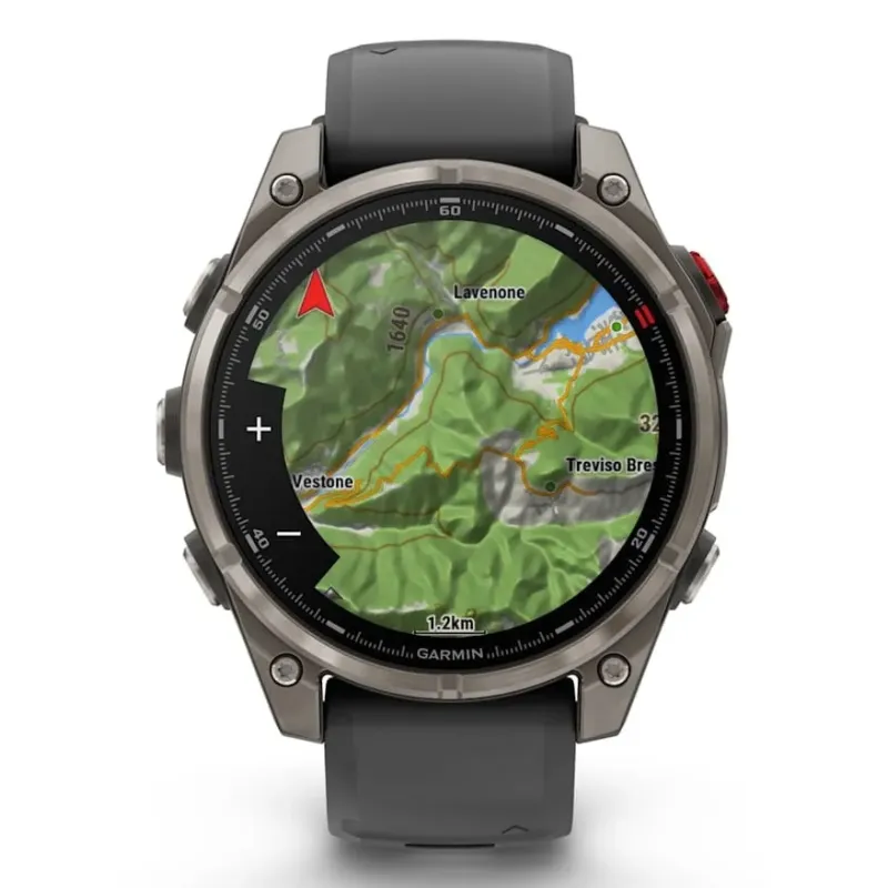 Garmin fēnix 8 Pro 3.56 cm (1.4") AMOLED 47 mm Digital 454 x 454 pixels Touchscreen Graphite, Titanium Wi-Fi GPS