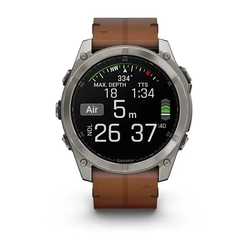 Garmin Fenix 8 3.56 cm (1.4") AMOLED 51 mm Digital 454 x 454 pixels Touchscreen Titanium Wi-Fi GPS (satellite)