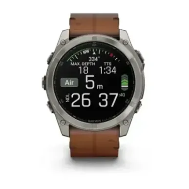 Garmin Fenix 8 3.56 cm (1.4") AMOLED 51 mm Digital 454 x 454 pixels Touchscreen Titanium Wi-Fi GPS (satellite)