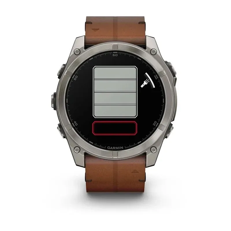 Garmin Fenix 8 3.56 cm (1.4") AMOLED 51 mm Digital 454 x 454 pixels Touchscreen Titanium Wi-Fi GPS (satellite)