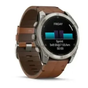 Garmin Fenix 8 3.56 cm (1.4") AMOLED 51 mm Digital 454 x 454 pixels Touchscreen Titanium Wi-Fi GPS (satellite)