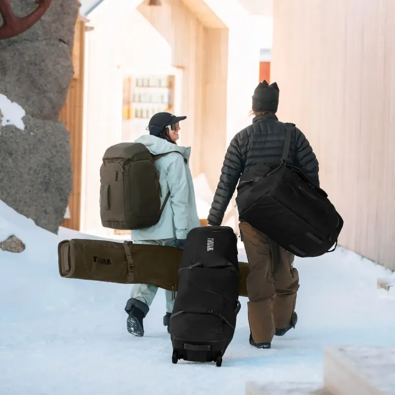 Thule 5157 Roundtrip Rolling Ski and Snowboard Boot Backpack 60L Deep Khaki