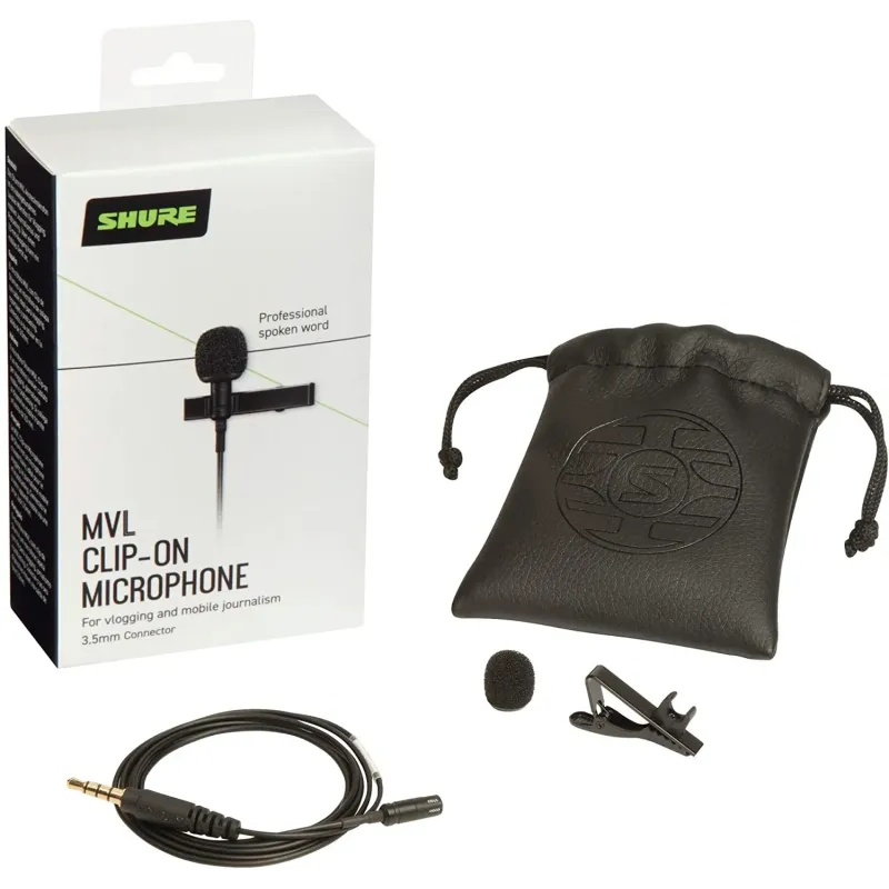 Shure MVL Lavalier Microphone for Smartphone or Tablet Shure
