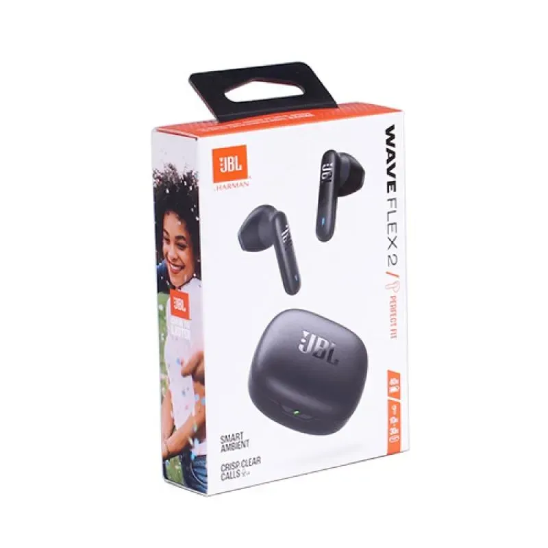 JBL Headphones In-Ear InEar Wave Flex 2 black Schwarz (JBLWFLEX2BLK)