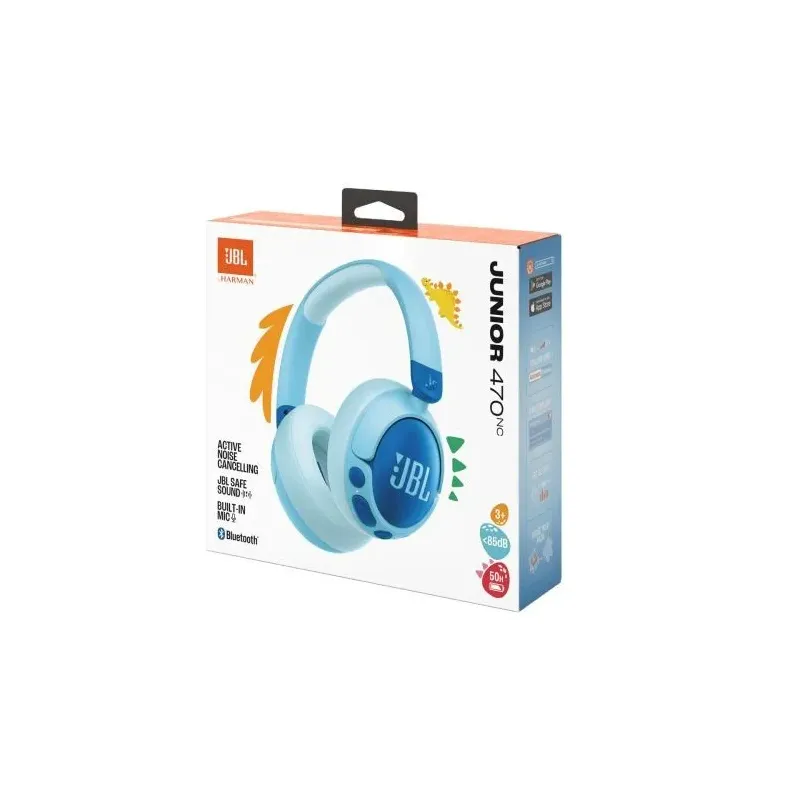 JBL JR470NC Bluetooth Wireless On-Ear Headphones for Kids Blue EU