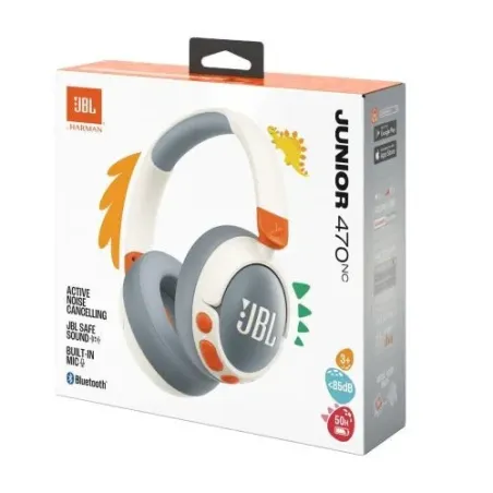 JBL JR470NC Bluetooth Wireless On-Ear Headphones for Kids White EU