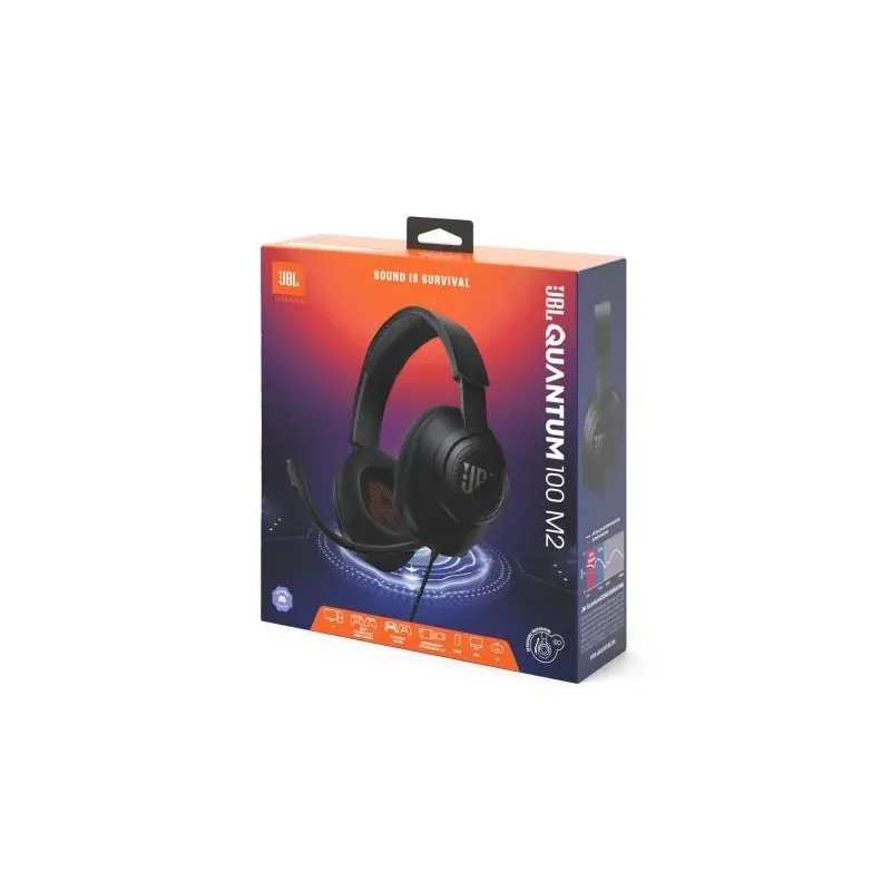 JBL Quantum 100M2 Headphone Wired Gaming Headset with Microphone, Black EU