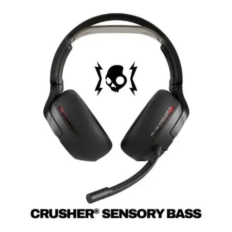 Skullcandy Crusher PLYR 720 Bluetooth Wireless Over-ear Headphones with Mic, BT 5.3, for PS5, Nintendo Switch, Black EU (S6PC