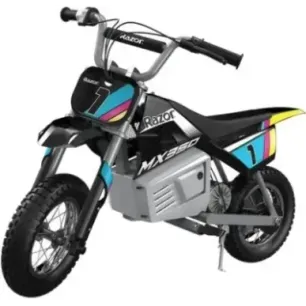 Электровелосипед Razor MX350, с наклейками, черный