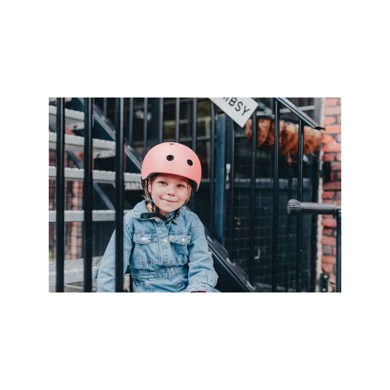 Scoot and Ride Peach kiiver lastele – reguleeritav ja turvaline kiiver tõukerattale ja rattale